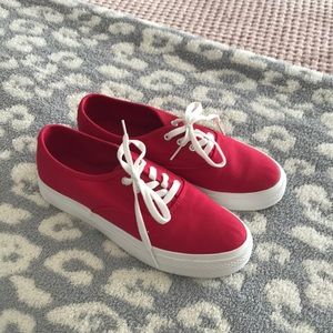 Never worn forever 21 red sneakers